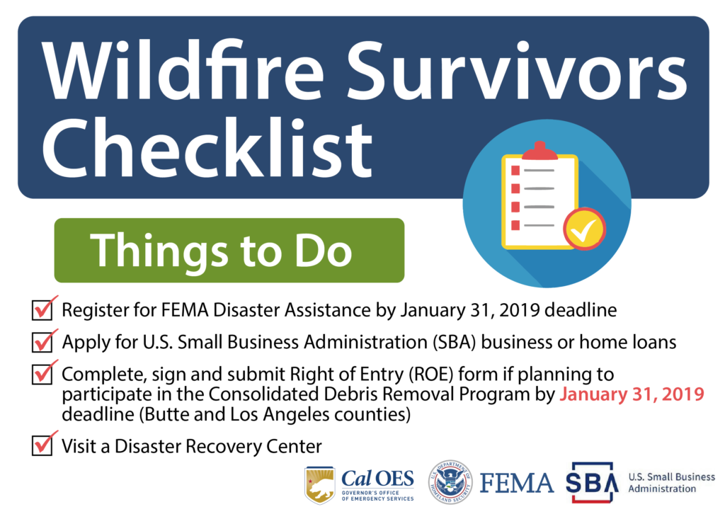 Wildfire Survivors Checklist